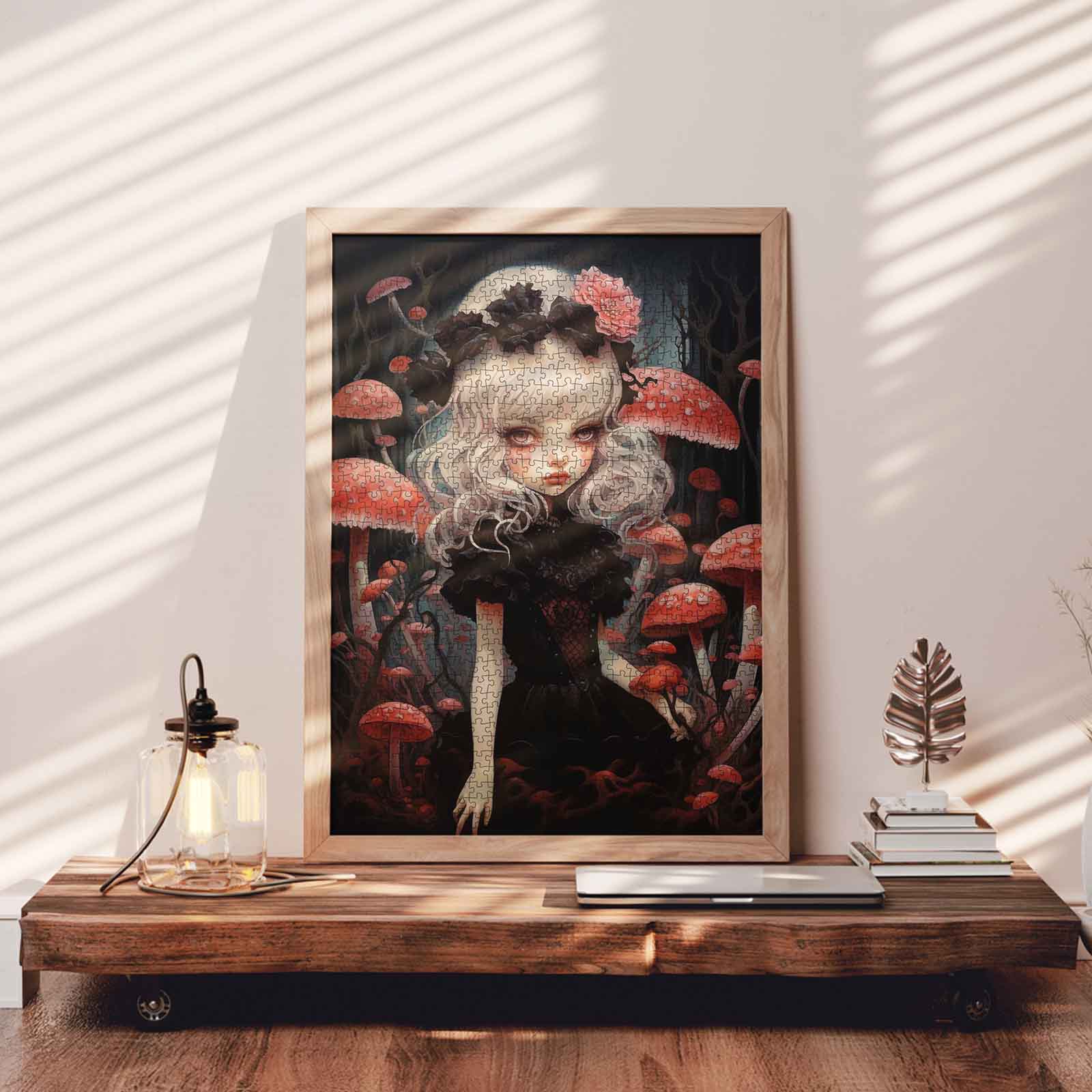 tucocoo-dark-fairy-with-mushrooms-puzzle-1000-teile-gothic image 3