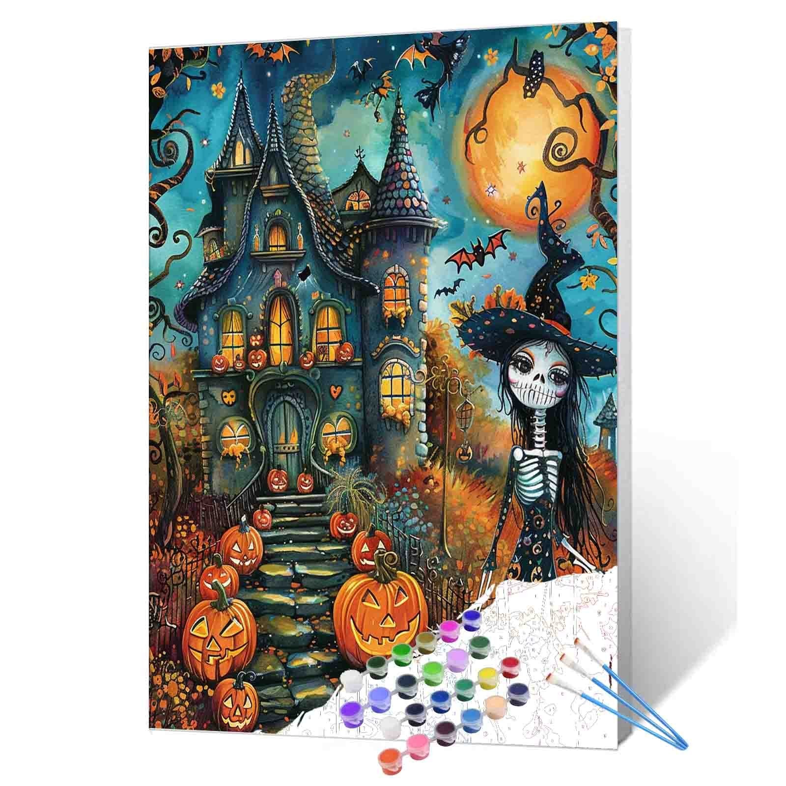 tucocoo-halloween-girl-elf-witch-malen-nach-zahlen-40x50-o-rahmen image 1