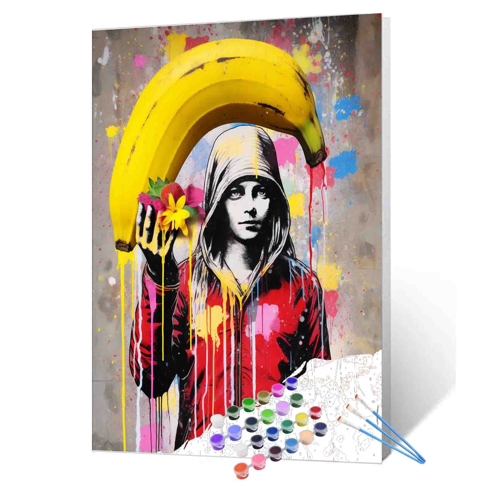 tucocoo-banksy-banana-boy-malen-nach-zahlen-40x50-graffiti image 1