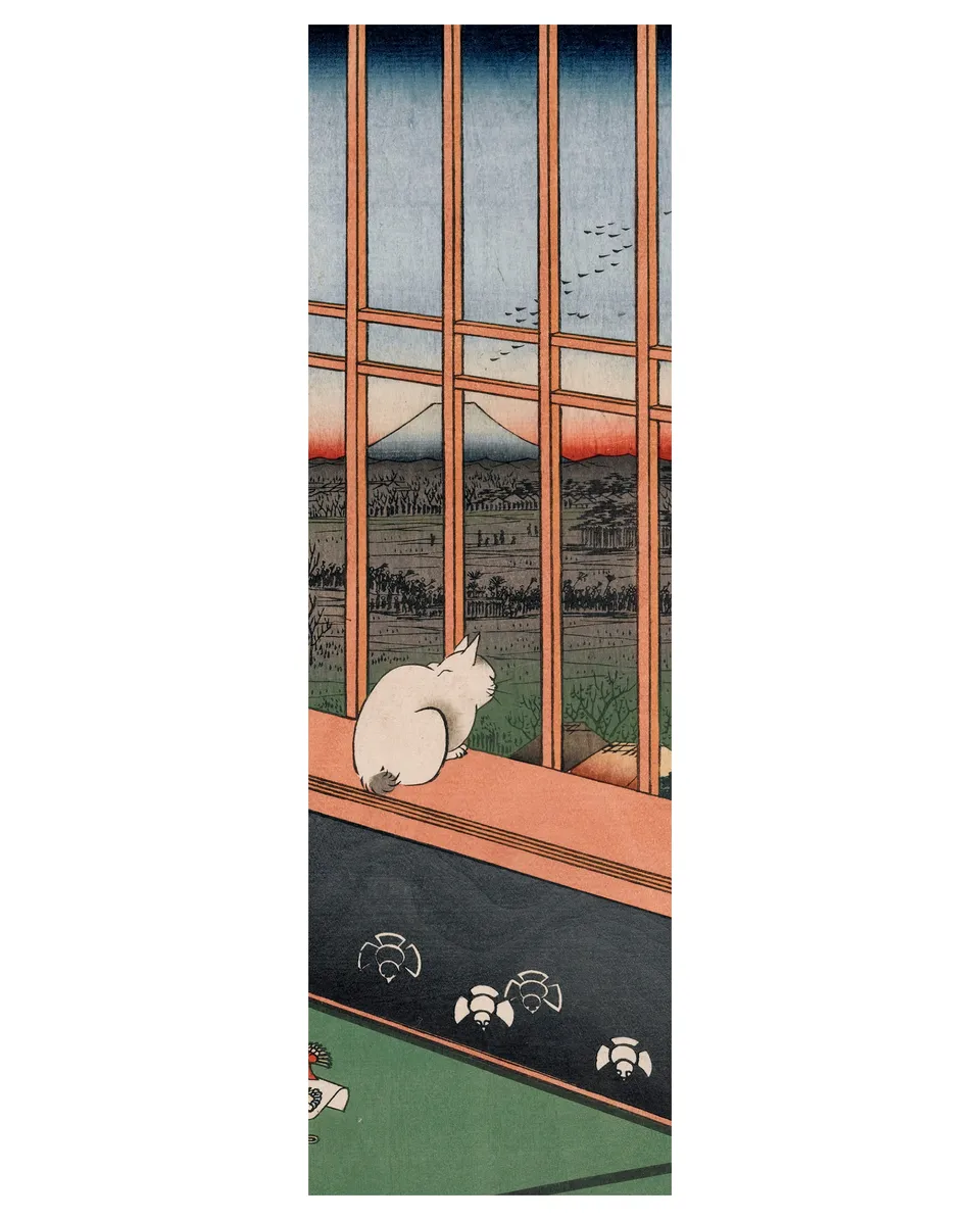 pomegranate-bookmarks-hiroshige-lesezeichen-asakusa-ricefields image 1