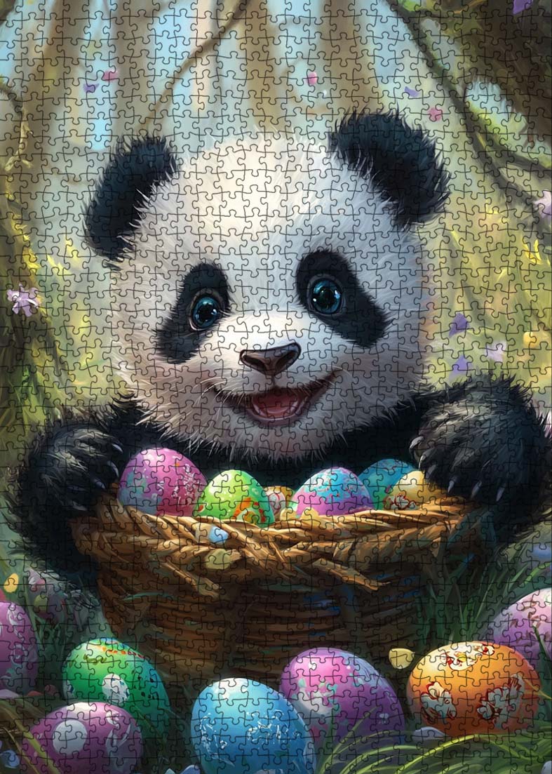 tucocoo-panda-easter-eggs-puzzle-1000-teile-ostern image 2