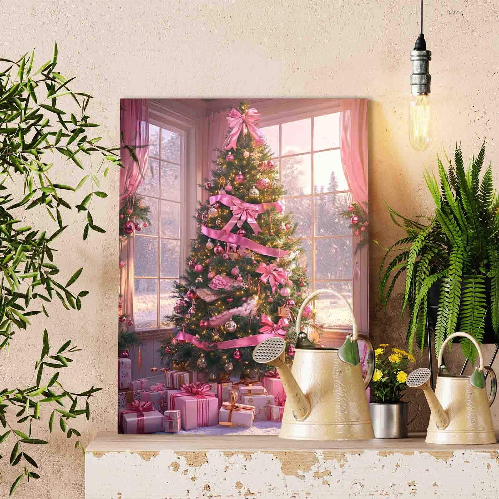 tucocoo-paint-by-numbers-rosa-weihnachtsbaum-malset-40x50 image 2