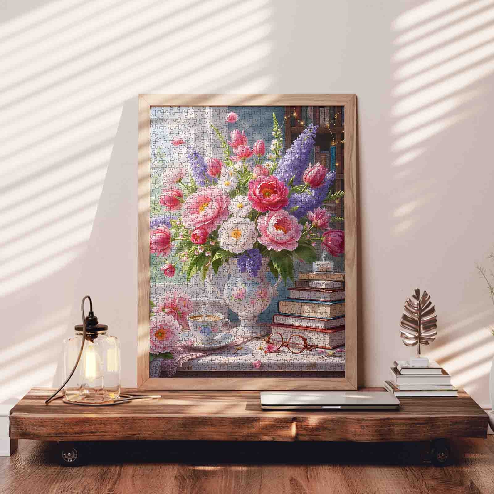 tucocoo-blooming-library-morning-puzzle-1000-teile-blumen image 3