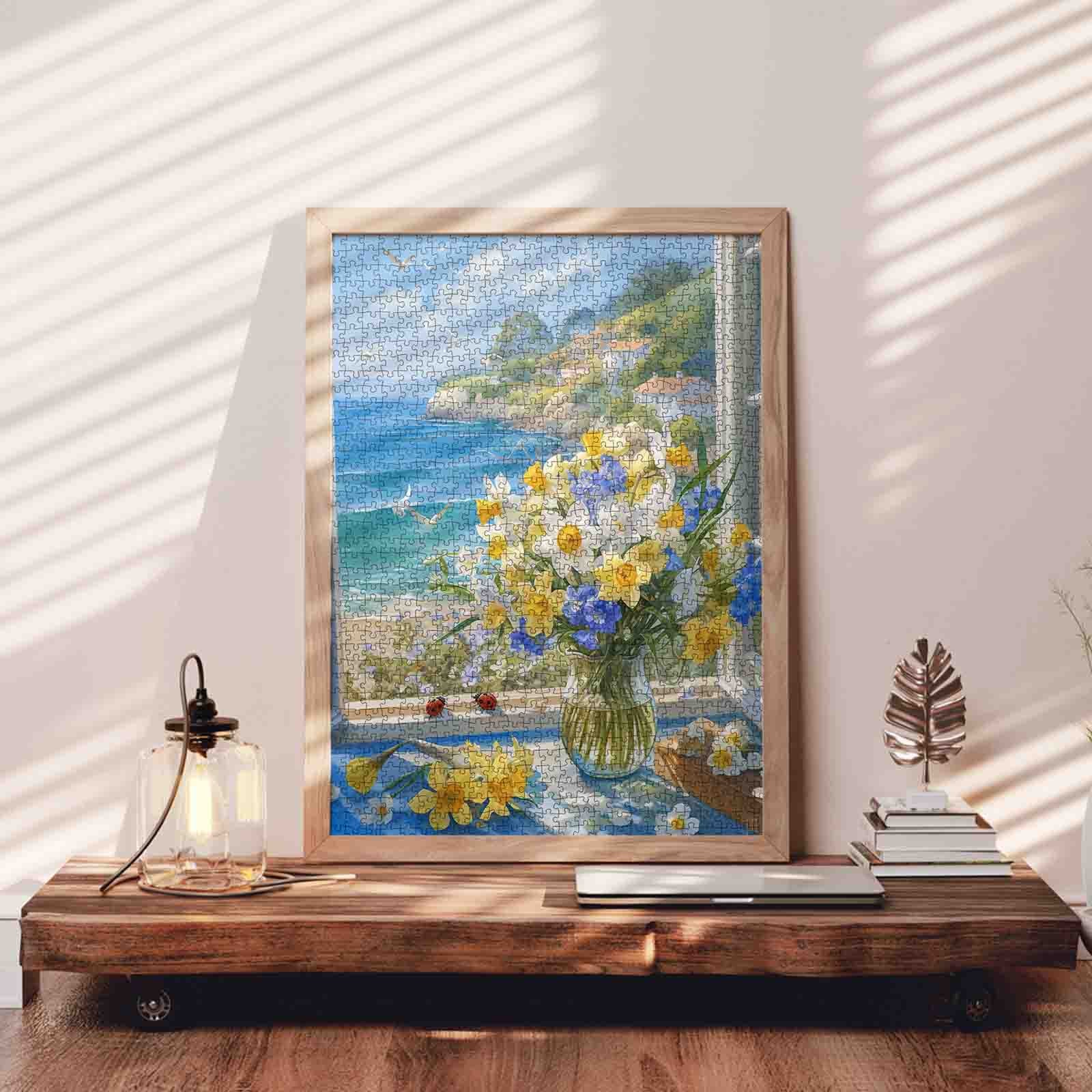 tucocoo-coastal-window-flowers-puzzle-1000-teile-meer image 3