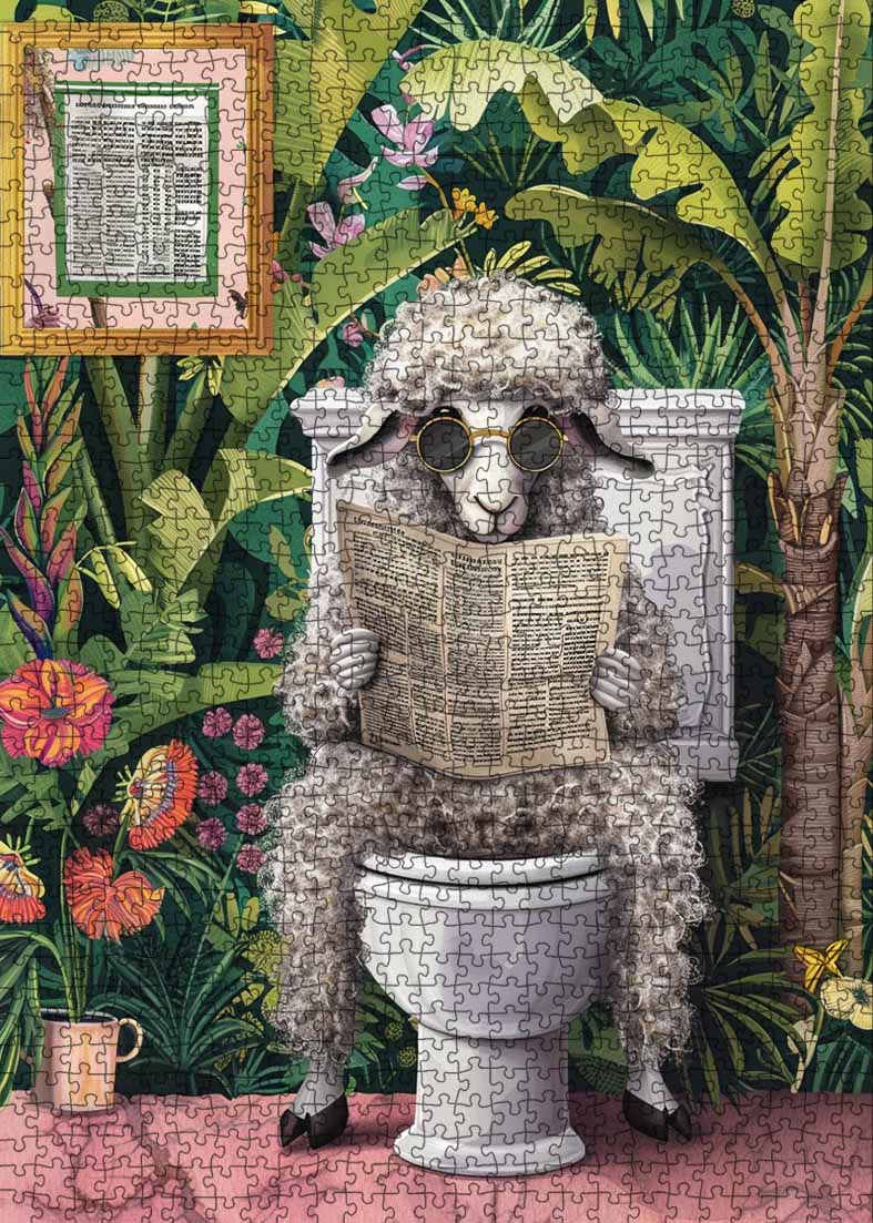 tucocoo-schaf-auf-toilette-puzzle-1000-teile-badmotiv image 2