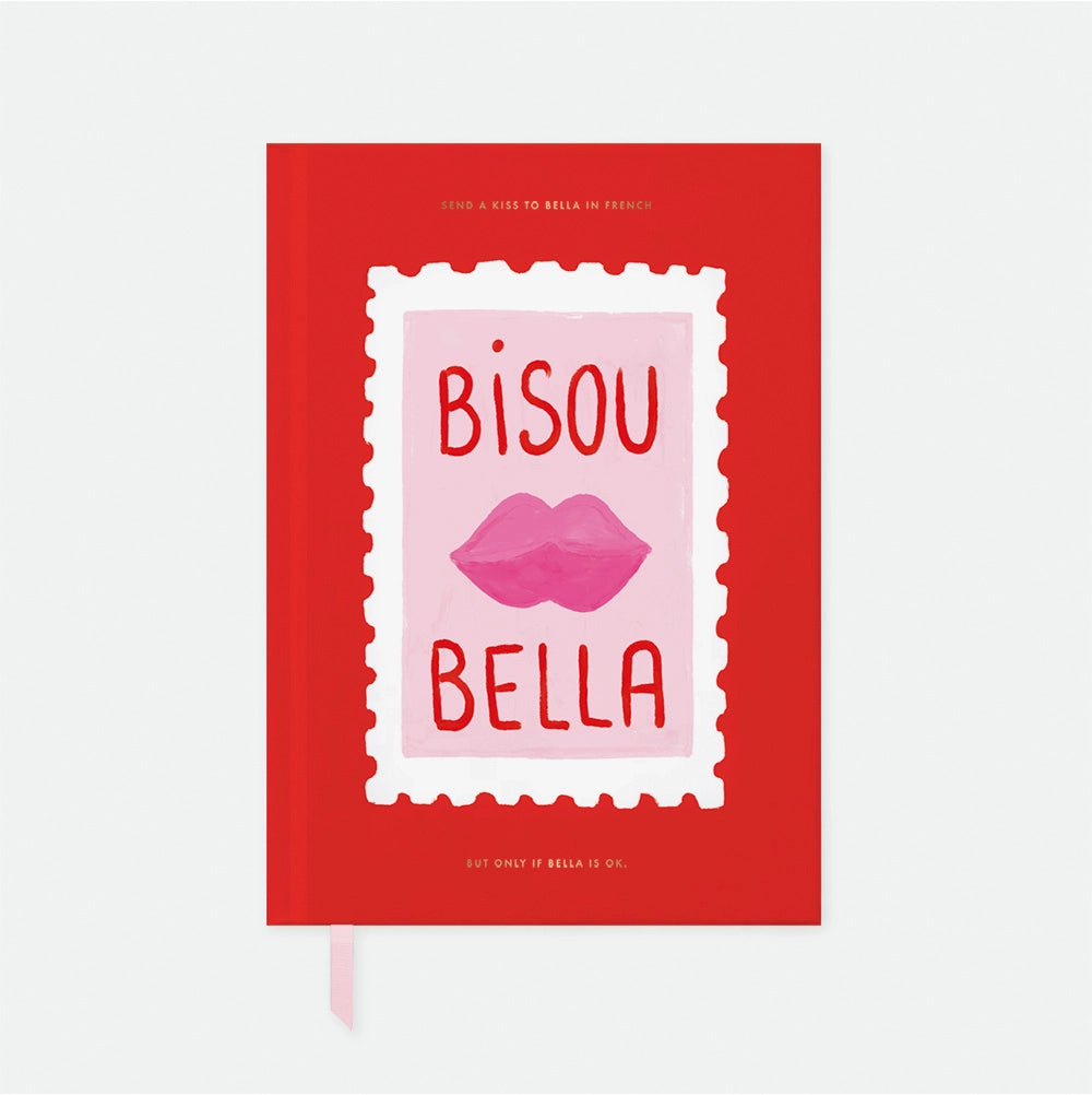 all-the-ways-to-say-bisou-bella-notizbuch-a5-hardcover-liniert-rot image 1