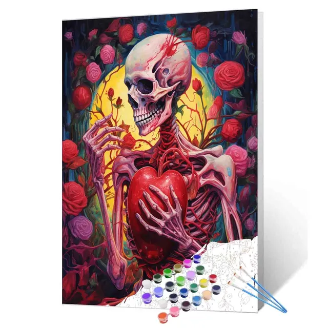 tucocoo-paint-by-numbers-bloody-love-skeleton-malen-nach-zahlen-40x50 image 1