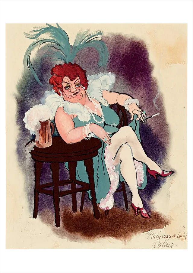 pomegranate-postcards-eddy-was-a-lady-postkarte-walker image 1