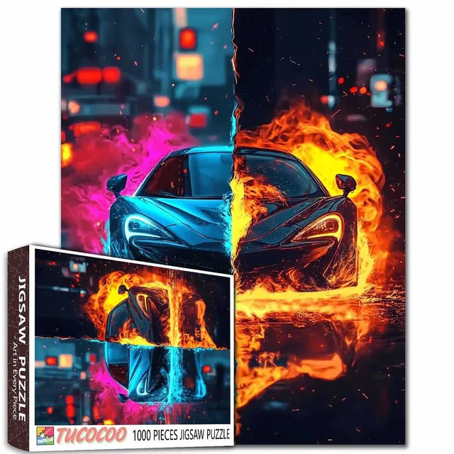 tucocoo-fire-and-ice-supercar-puzzle-1000-teile-auto image 1