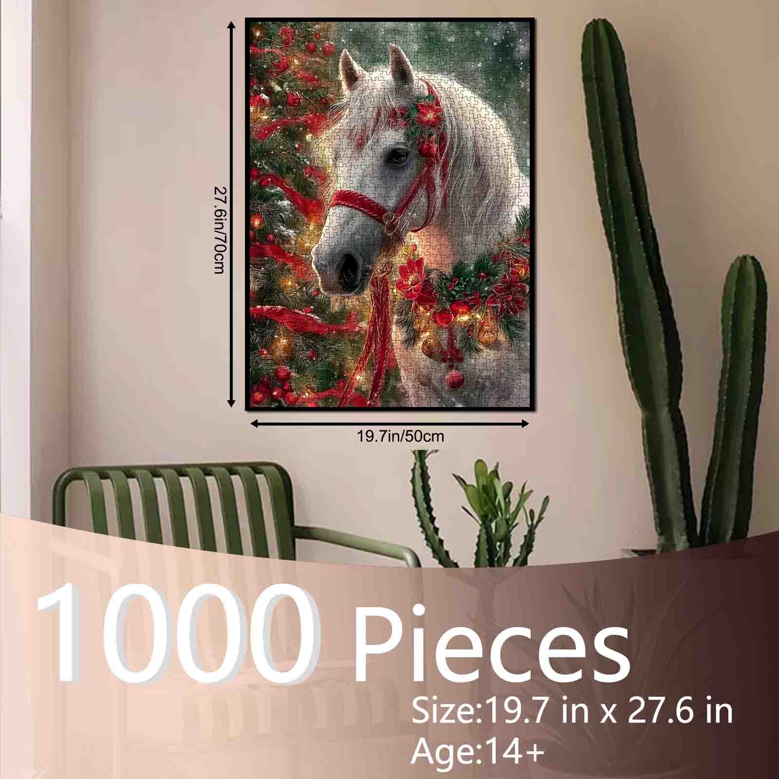 tucocoo-white-horse-christmas-garland-puzzle-1000-teile-weihnachten image 5