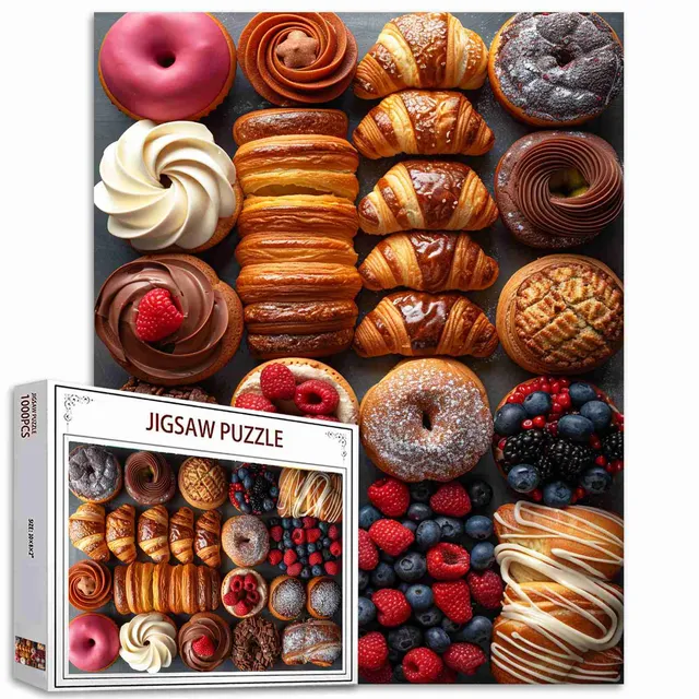 tucocoo-jigsaw-pastries-and-berries-puzzle-1000-teile image 1