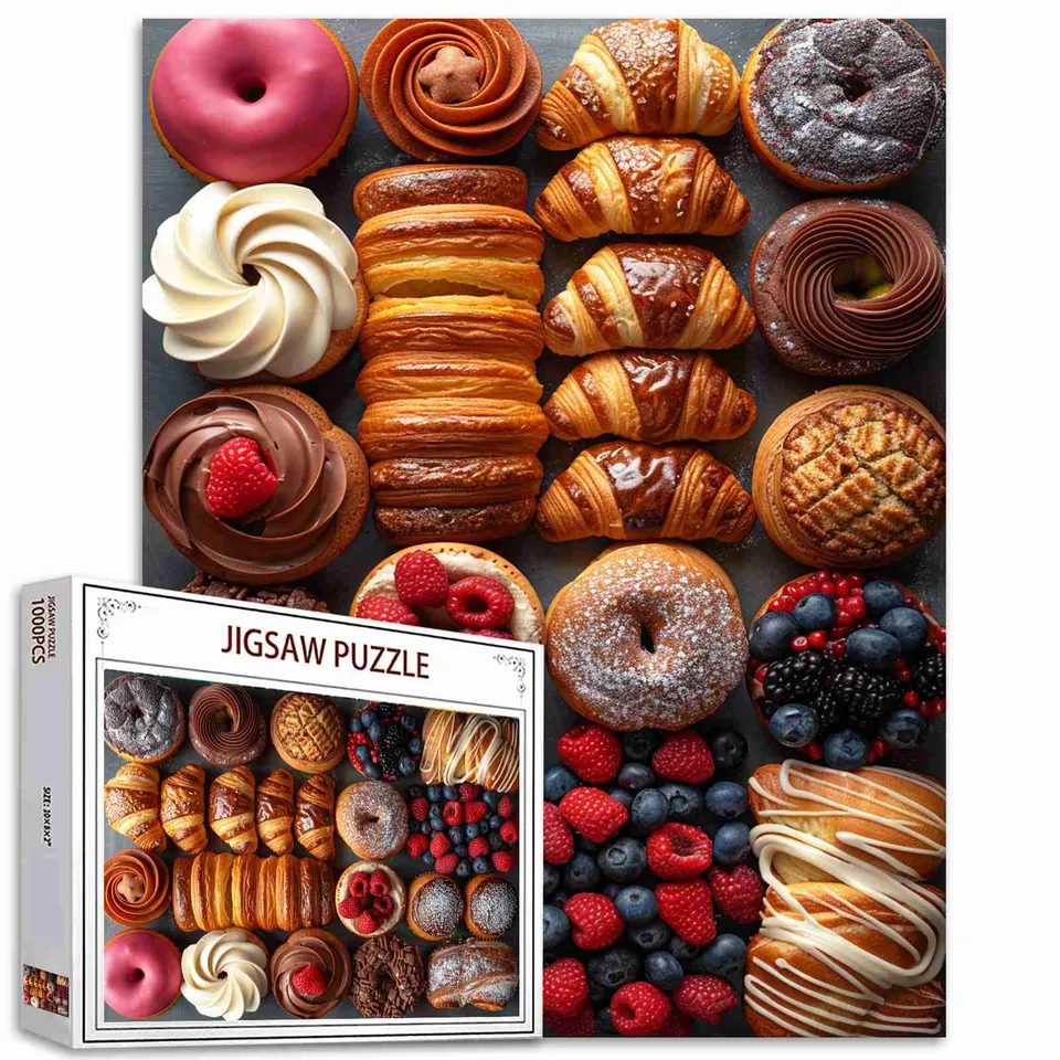 tucocoo-jigsaw-pastries-and-berries-puzzle-1000-teile image 1