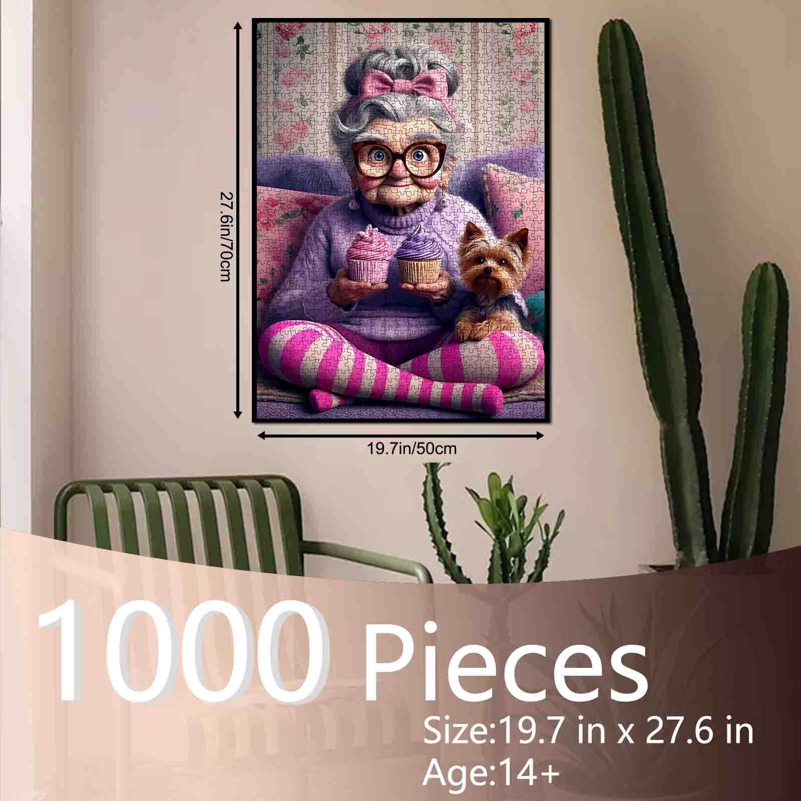 tucocoo-grandma-with-cupcakes-and-yorkie-puzzle-1000-teile-oma image 5