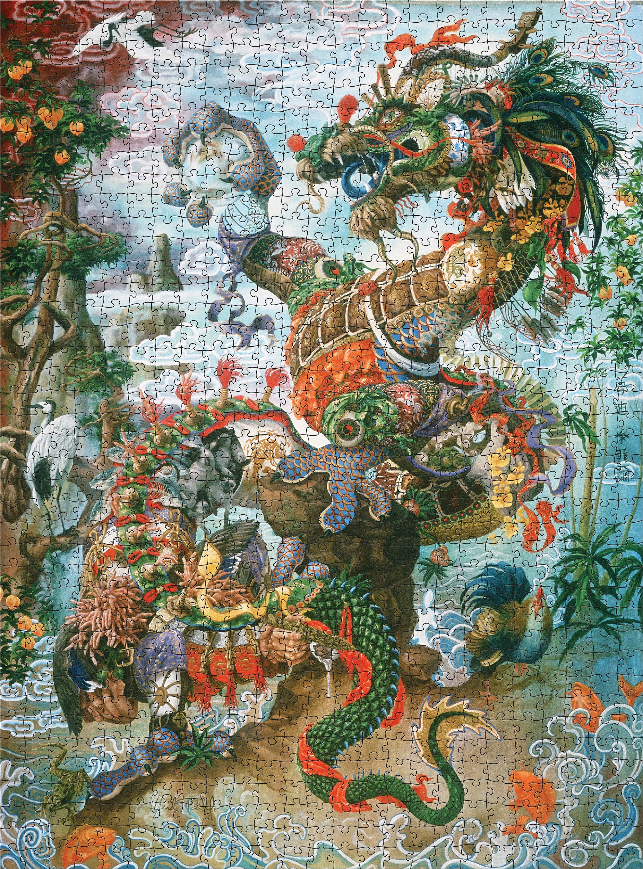 pomegranate-heidi-taillefer-dragon-of-the-yangtze-puzzle-1000-teile-drache image 2