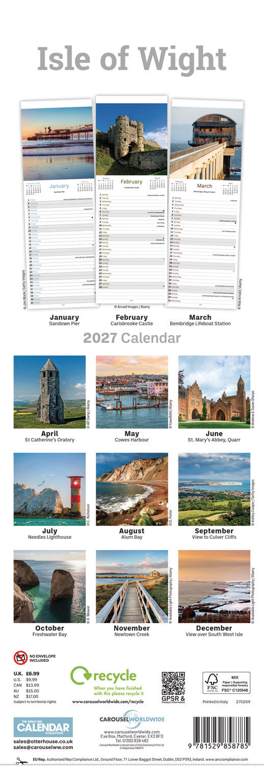otter-house-isle-of-wight-slim-kalender-2027-schmal image 2