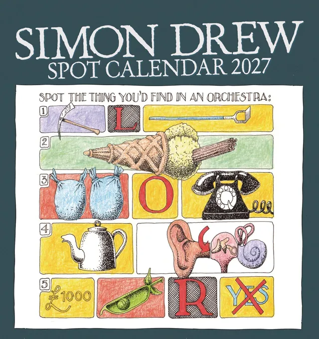 otter-house-simon-drew-easel-kalender-2027-tisch image 1