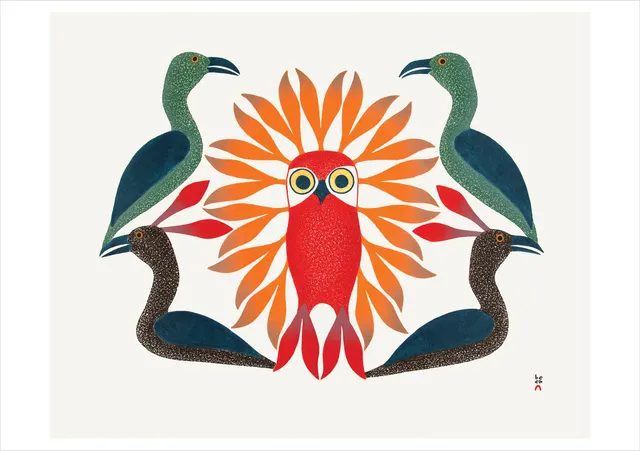 pomegranate-birthday-cards-kenojuak-ashevak-geburtstagskarte-eule image 1