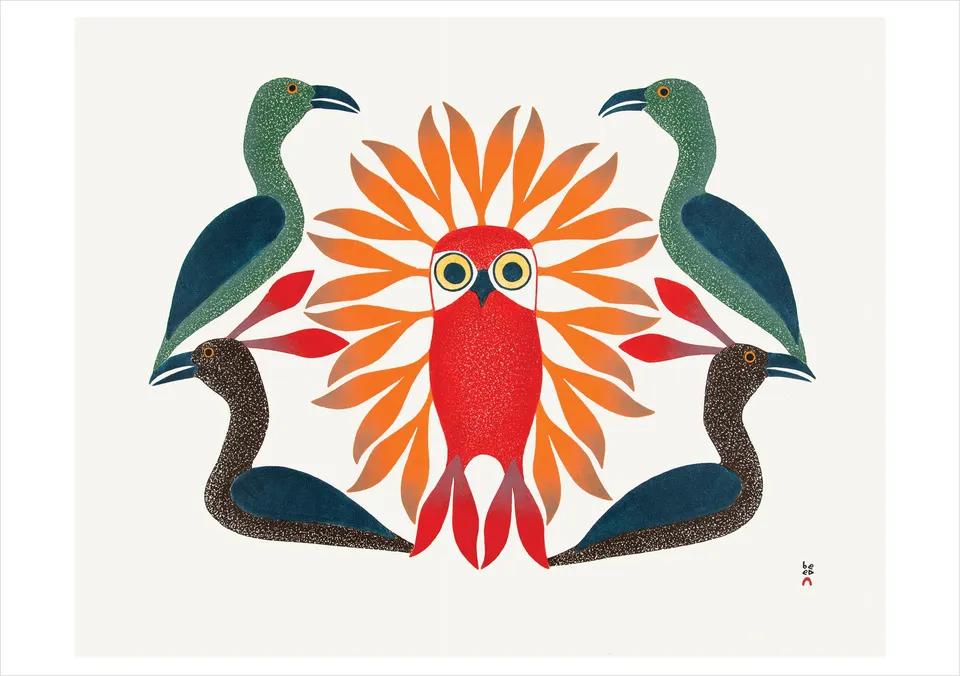 pomegranate-birthday-cards-kenojuak-ashevak-geburtstagskarte-eule image 1