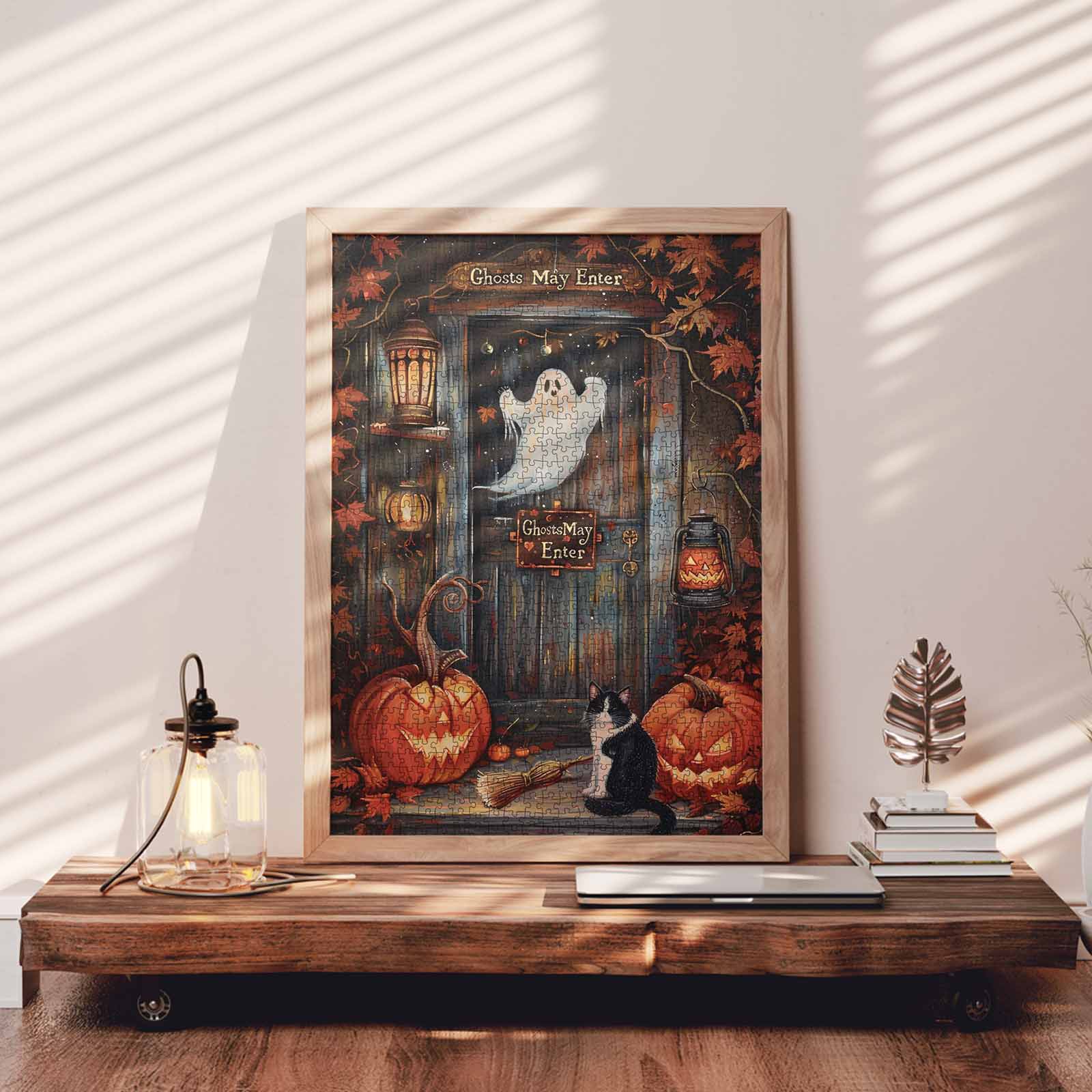 tucocoo-jigsaw-haunted-porch-ghost-cat-puzzle-1000-teile-halloween image 3