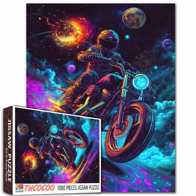 tucocoo-jigsaw-puzzles-cosmic-ride-puzzle-1000-teile-motorrad image 1