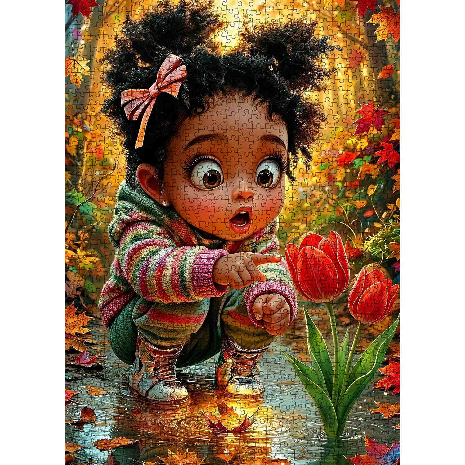 tucocoo-autumn-wonder-girl-puzzle-1000-teile-tulpen-herbst image 2