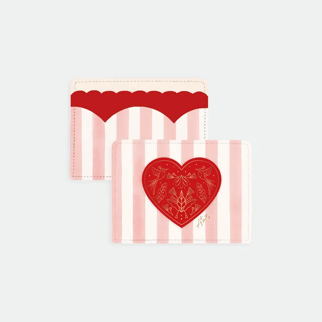 all-the-ways-to-say-pink-stripe-kartenetui-kunstleder-herz image 1