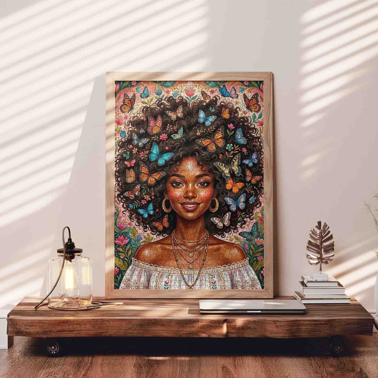 tucocoo-jigsaw-butterfly-crown-beauty-puzzle-1000-teile-frau image 3