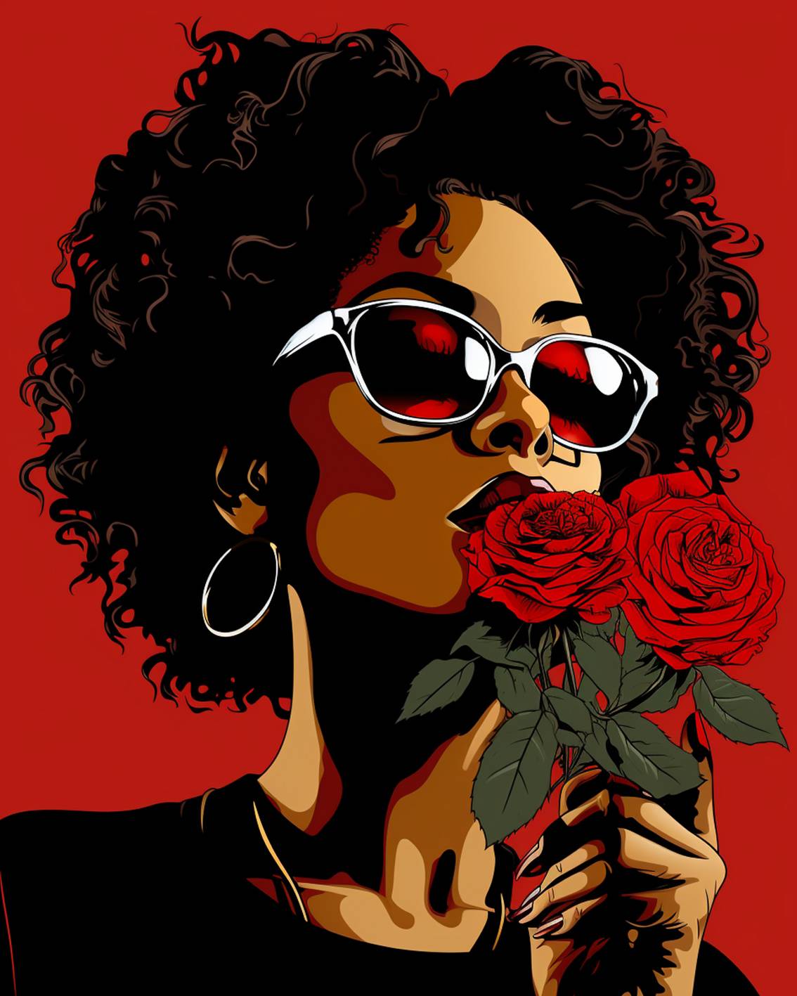 tucocoo-elegant-woman-with-red-rose-malen-nach-zahlen-40x50-ohne-rahmen image 2