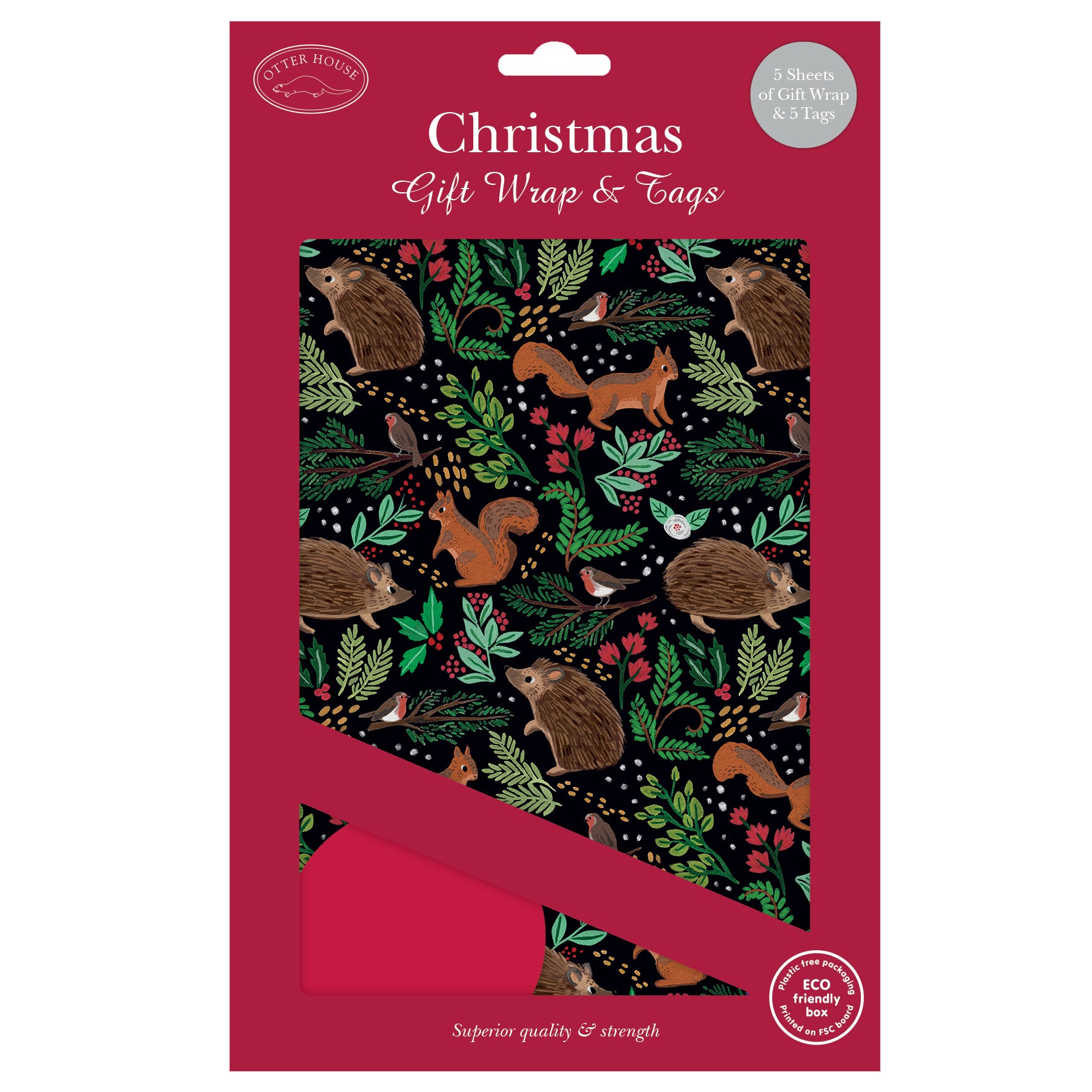 otter-house-gift-packaging-christmas-wrap-tags-5-bogen-waldtiere image 1