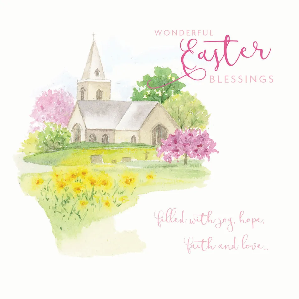 otter-house-easter-blossom-church-osterkarten-5er-pack image 1