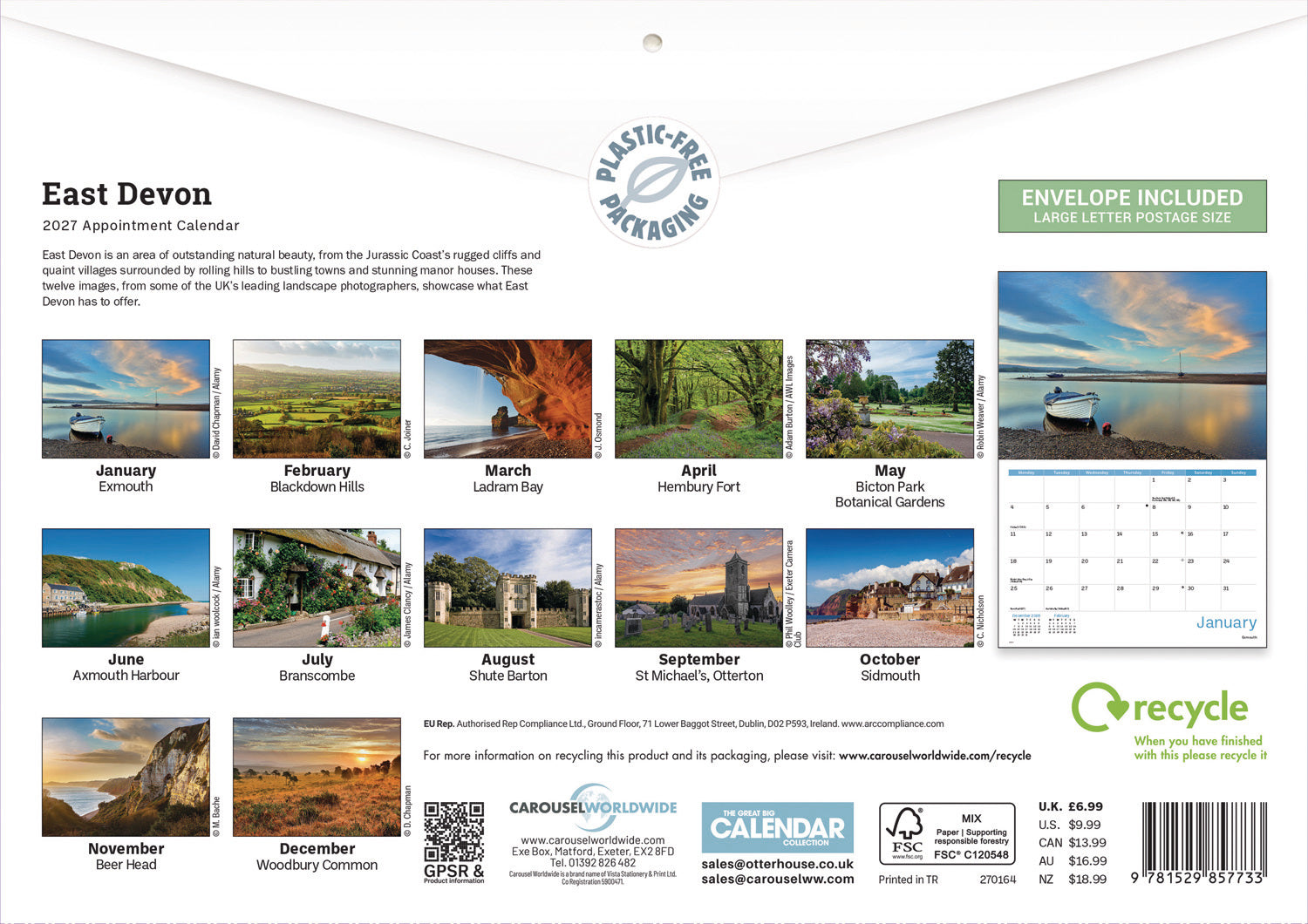 otter-house-east-devon-a4-kalender-2027-wandkalender image 2