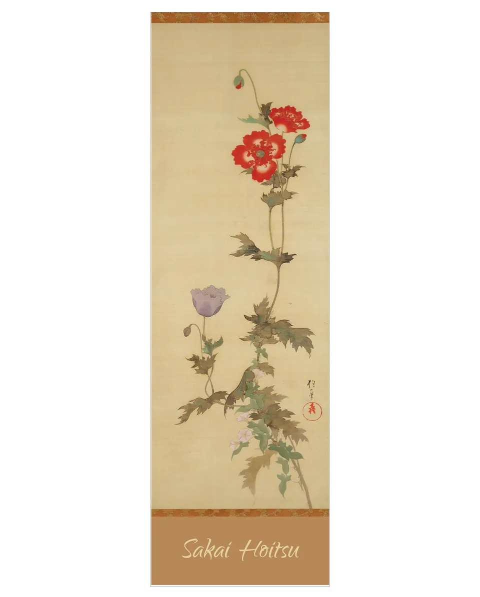 pomegranate-sakai-hoitsu-poppies-morning-glories-lesezeichen image 1