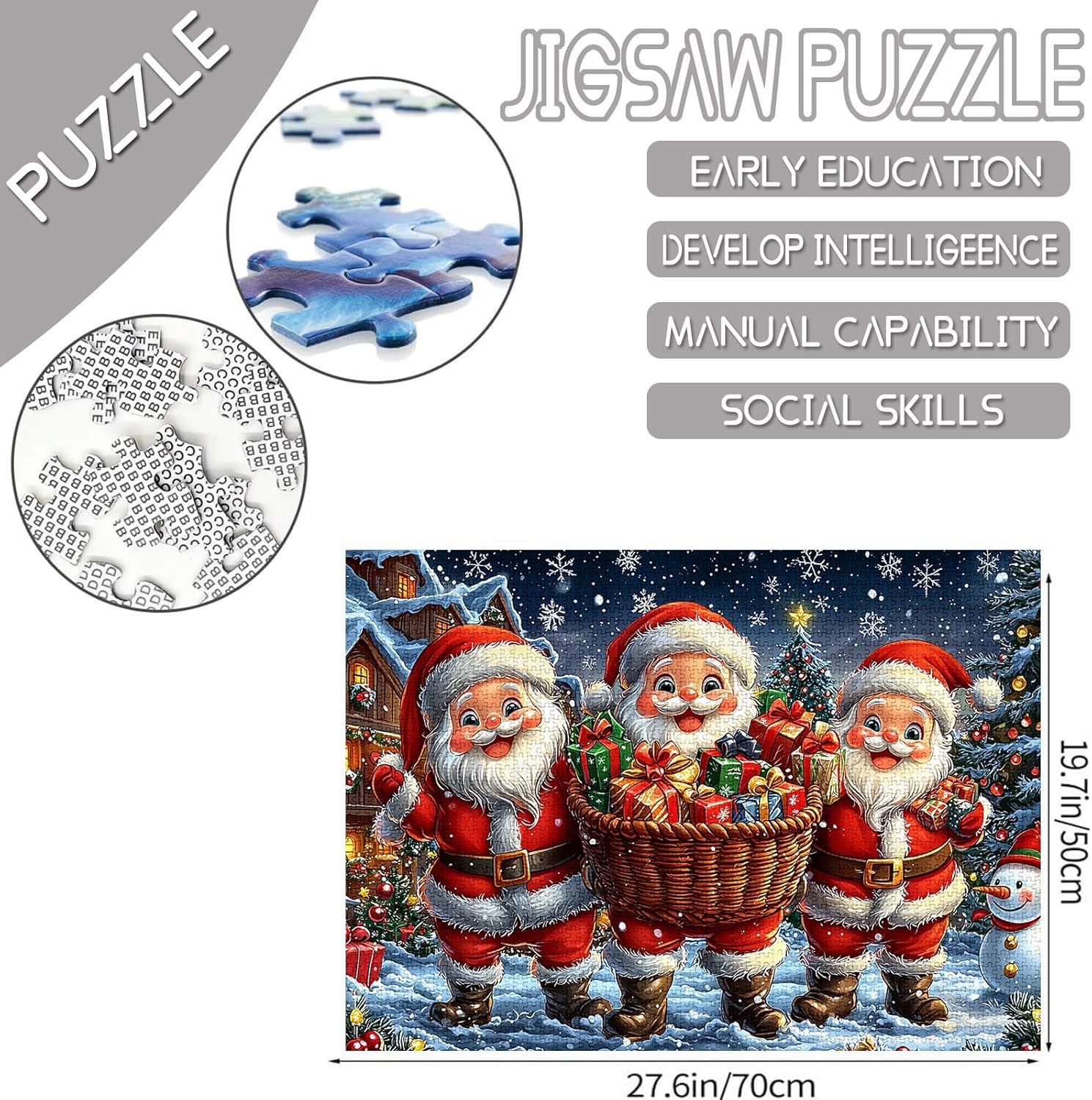 tucocoo-three-santa-clauses-puzzle-1000-teile-weihnachtsmann image 4