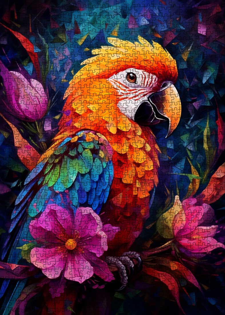 tucocoo-jigsaw-puzzles-colorful-parrot-puzzle-1000-teile-papagei image 2
