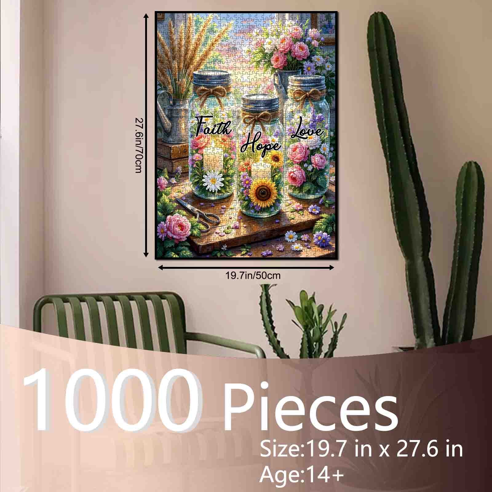 tucocoo-faith-hope-love-floral-puzzle-1000-teile-blumen image 5