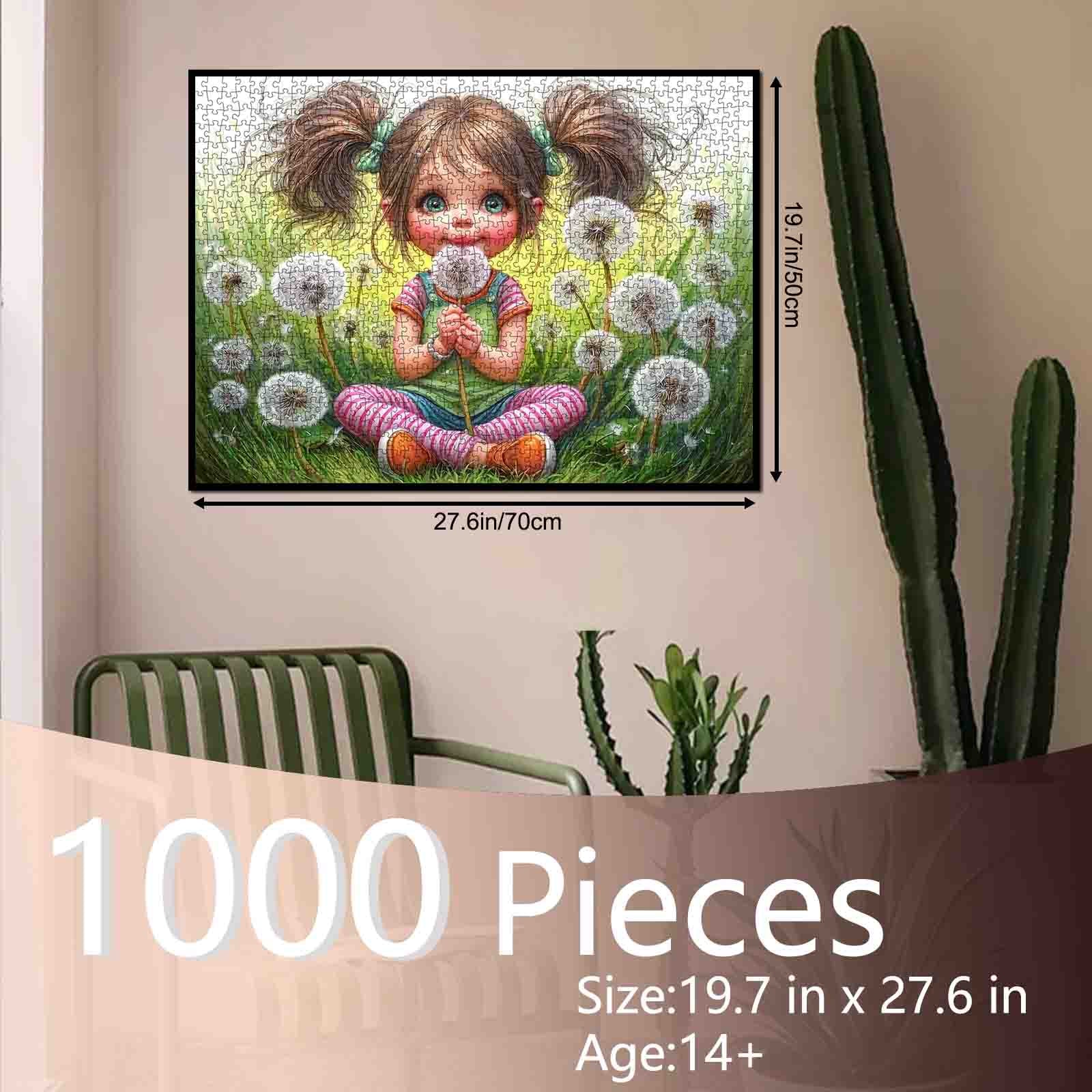 tucocoo-cute-cartoon-girl-pusteblume-puzzle-1000-teile image 5