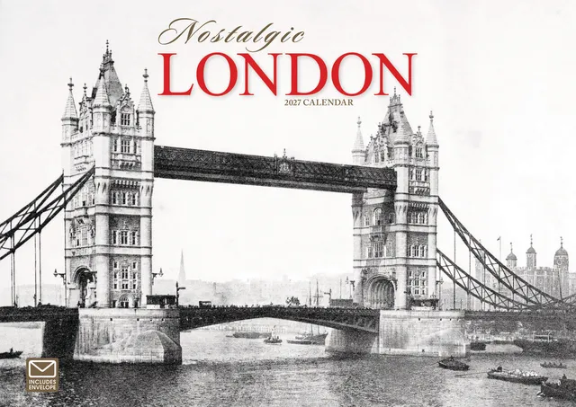 nostalgic-london-a4-kalender-2027-wandkalender-monatskalender image 1