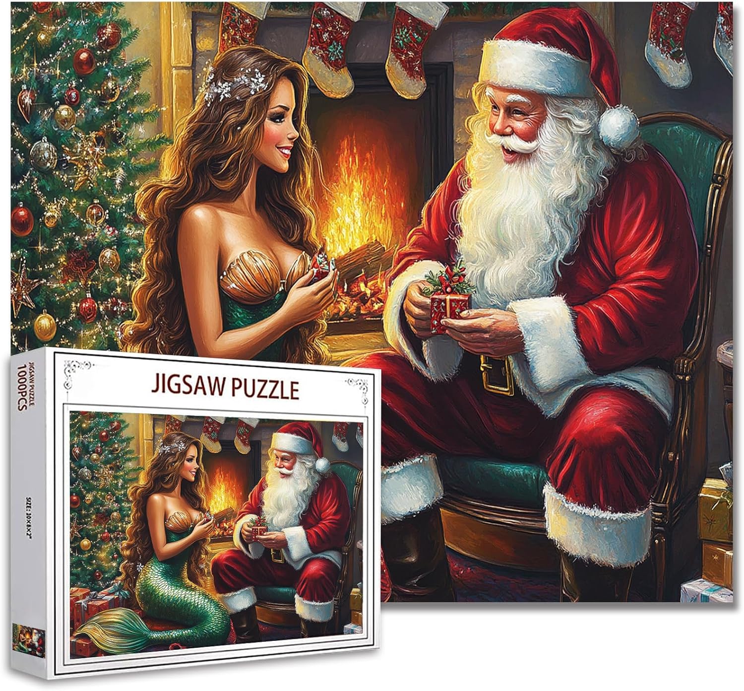 tucocoo-santa-mermaid-puzzle-1000-teile-meerjungfrau image 1