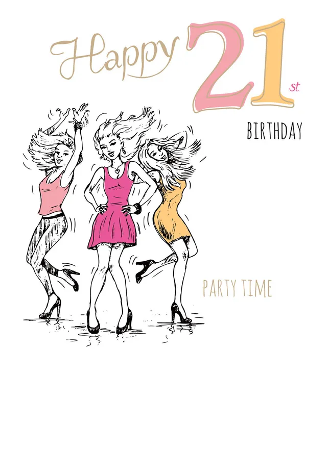 otter-house-age-to-celebrate-geburtstagskarte-21-party-time image 1