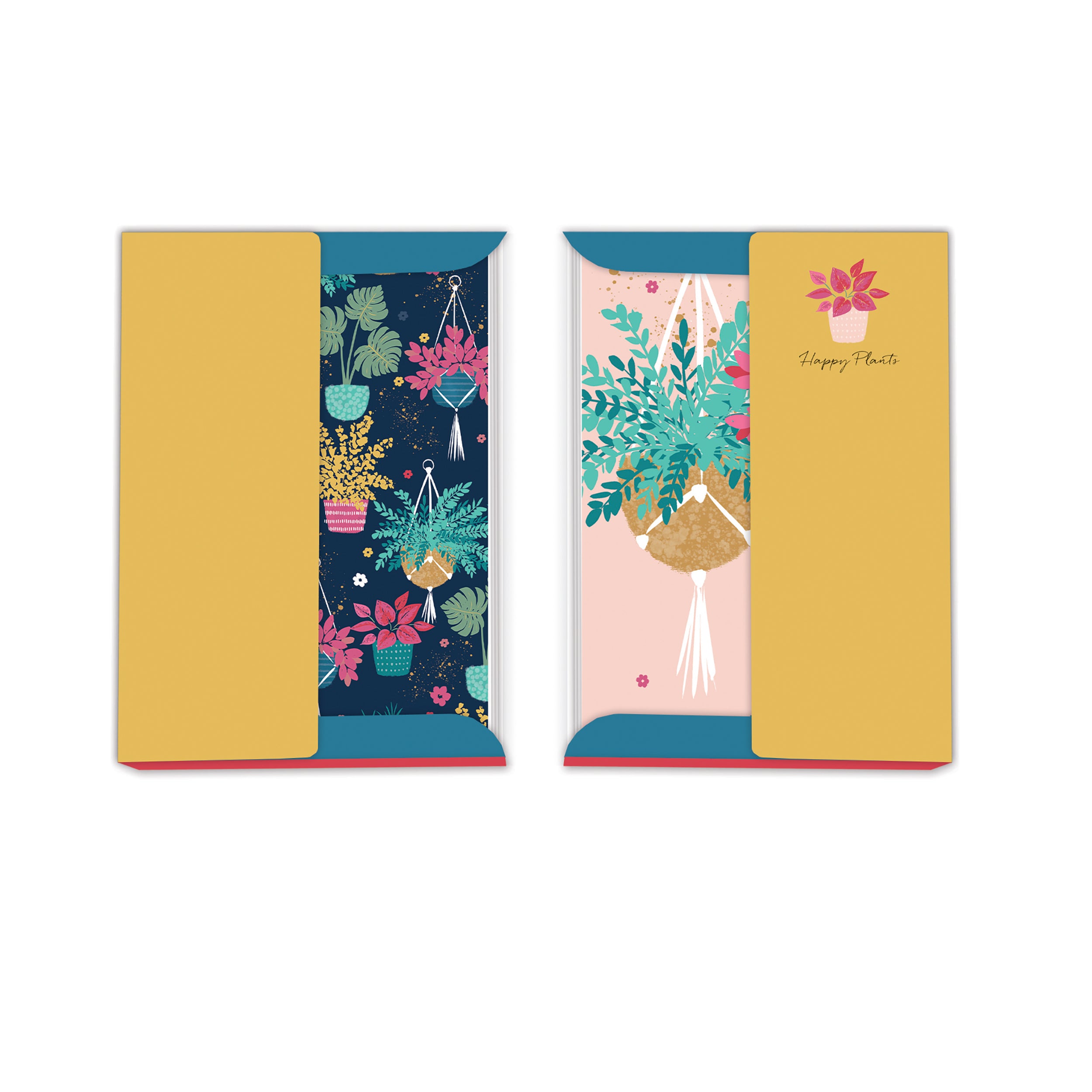 otter-house-happy-plants-navy-notecard-pack-12-karten-a6-blumen image 4