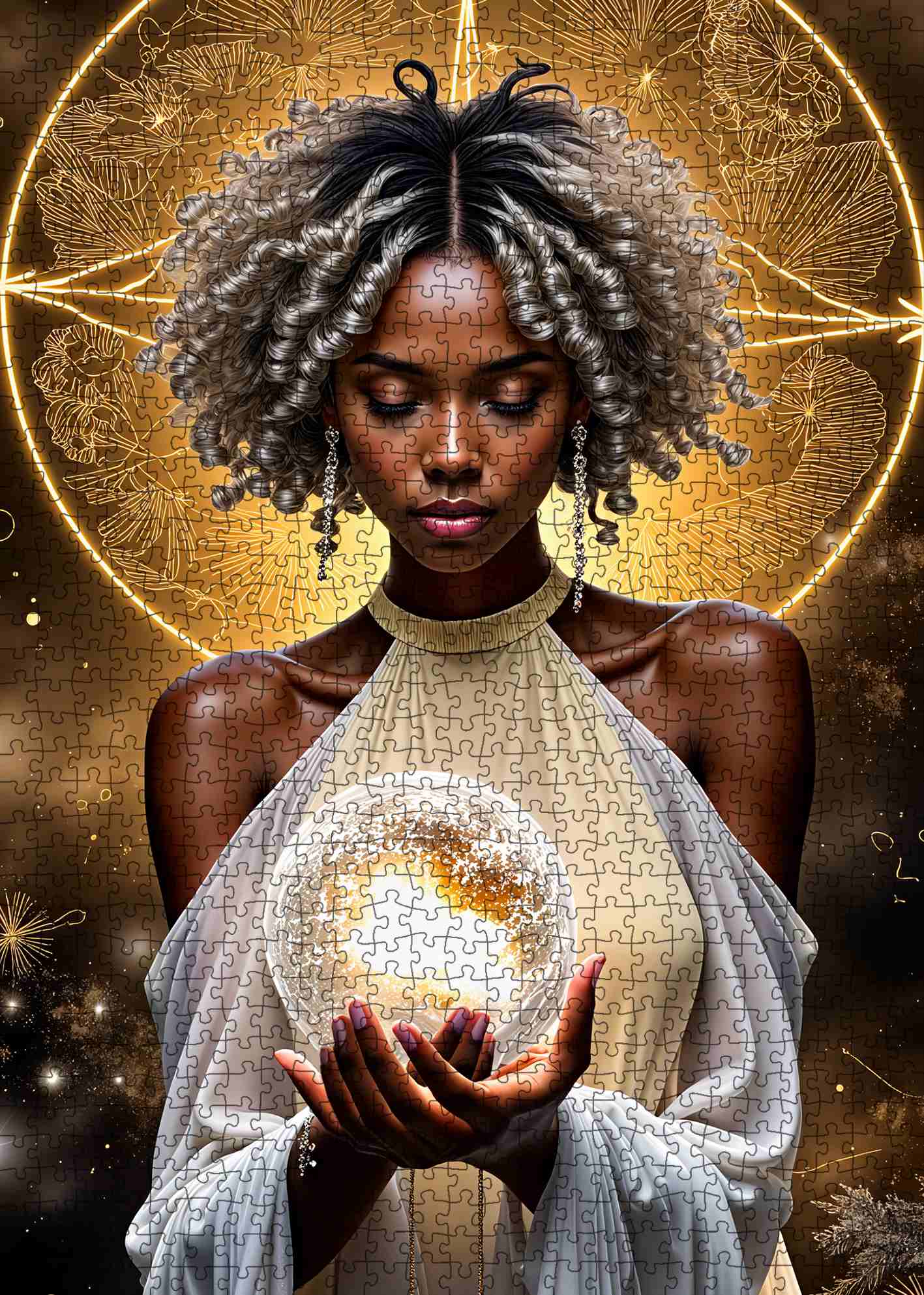 tucocoo-golden-halo-serenity-puzzle-1000-teile-gold image 2