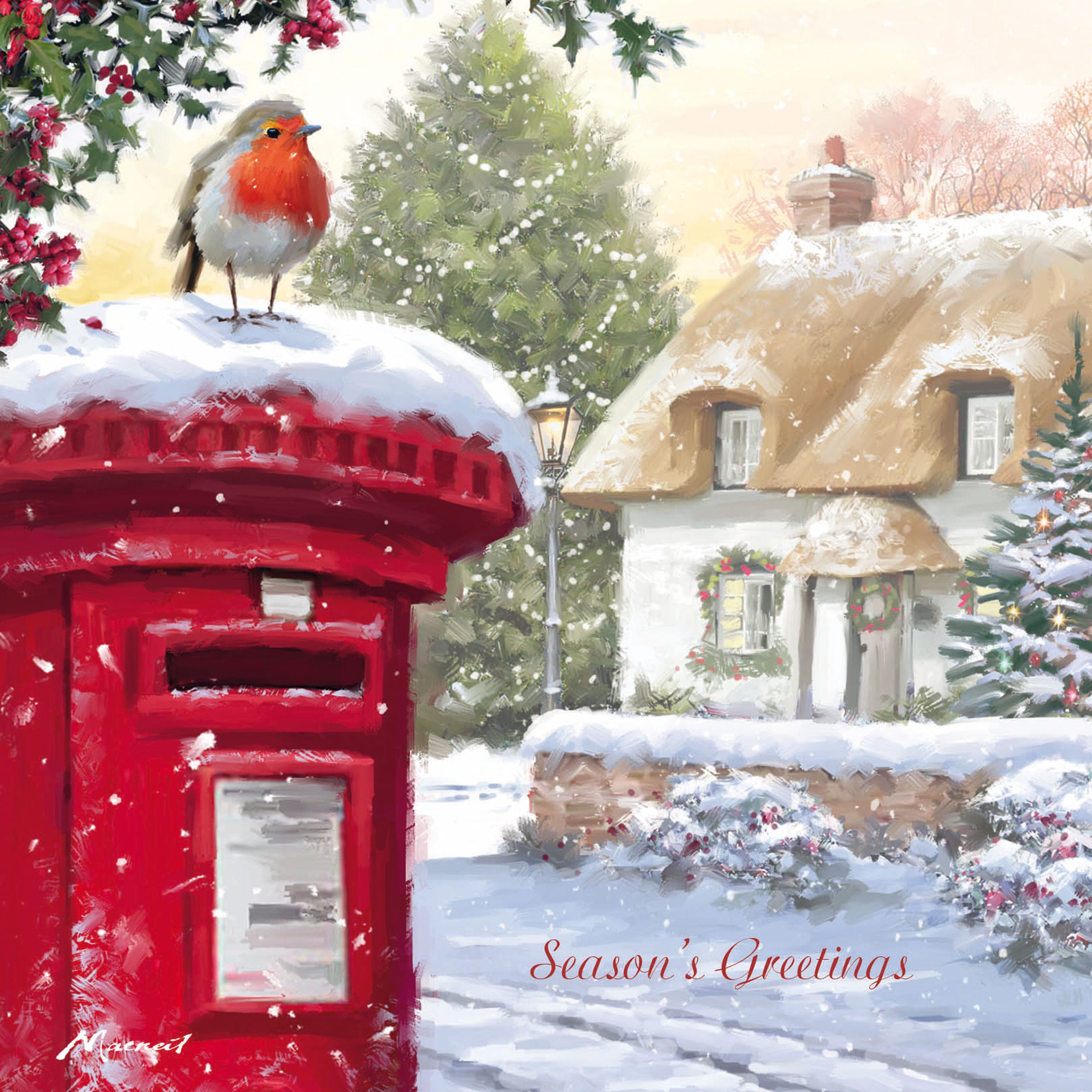 otter-house-christmas-postbox-weihnachtskarten-set-rotkehlchen image 2