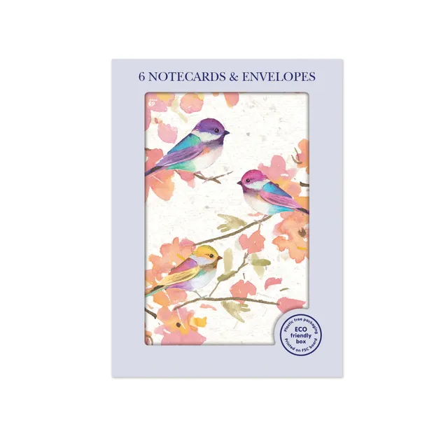 otter-house-birds-blossom-mini-notizkarten-6er-v-gel image 1