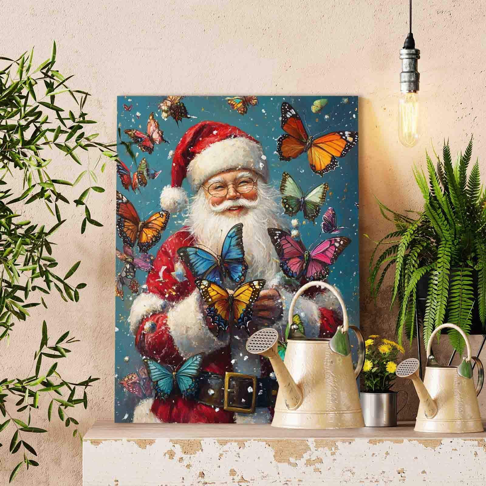 tucocoo-paint-by-numbers-santa-with-colorful-butterflies-malset-40x50-weihnachte image 2