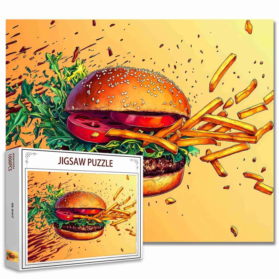 tucocoo-jigsaw-puzzles-burger-und-pommes-puzzle-1000-teile image 1