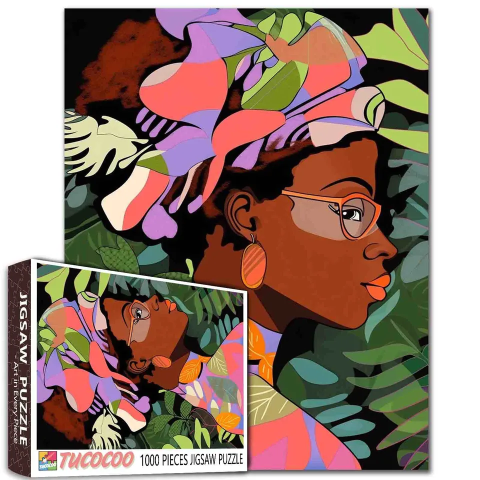tucocoo-cool-black-girl-boho-puzzle-1000-teile-frau image 1