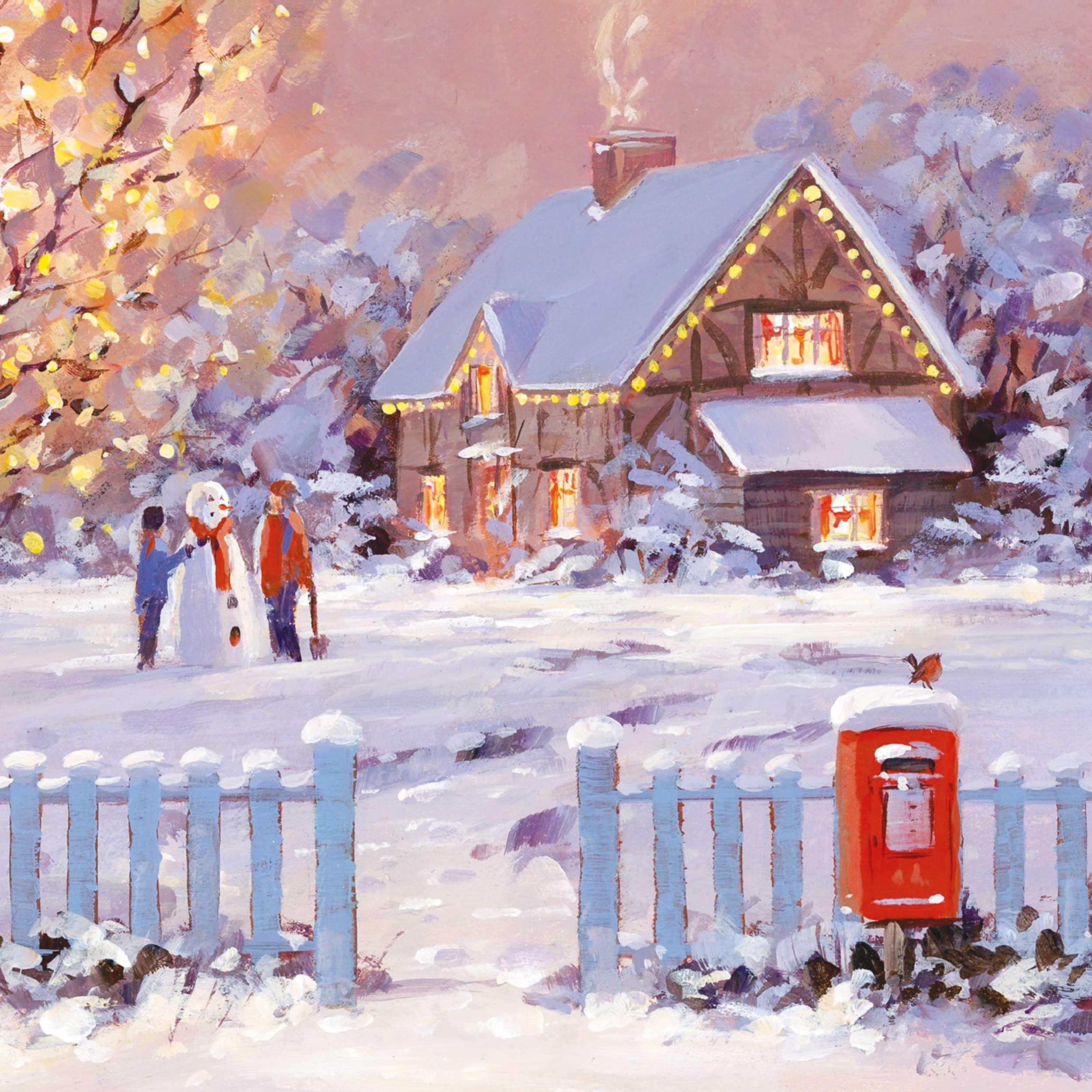 otter-house-christmas-let-s-build-a-snowman-weihnachtskarten-charity image 1