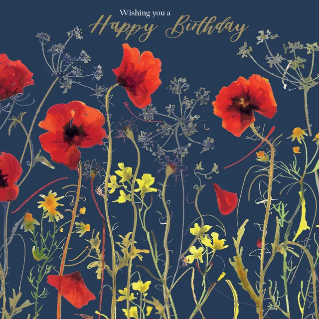 otter-house-vintage-garden-poppies-gru-karte-mohn-blanko image 1