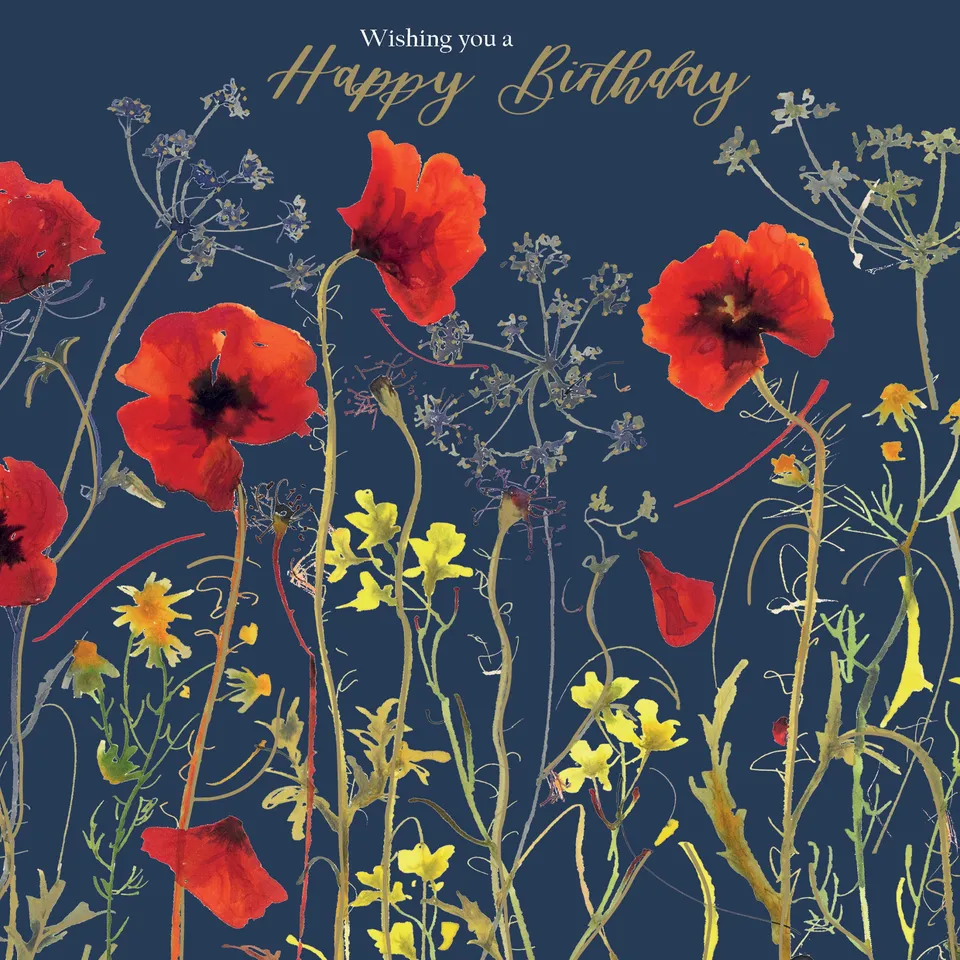 otter-house-vintage-garden-poppies-gru-karte-mohn-blanko image 1