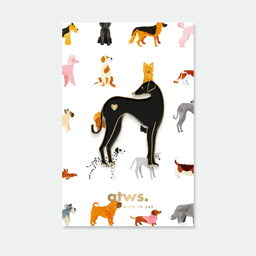 all-the-ways-to-say-pins-greyhound-emaille-pin-windhund-gold image 1